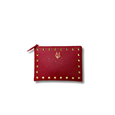 VG  Saffiano - clutch bordeaux & borchie