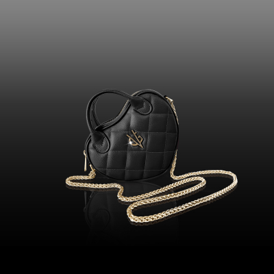 VG cuore Mini trapuntato nero