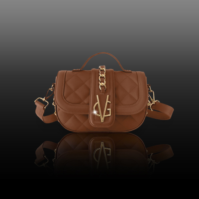 VG - Chic matelassé  borsa a tracolla cuoio