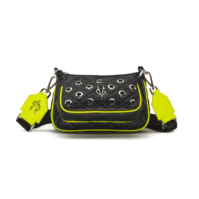 PRÉCOMMANDEZ VG-Double trouble fluo edition-Sacs à bandoulière noir & jaune