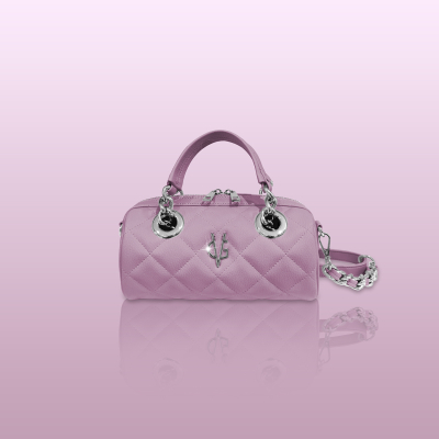 VG Borsa Mini Bowling trapuntata lavanda