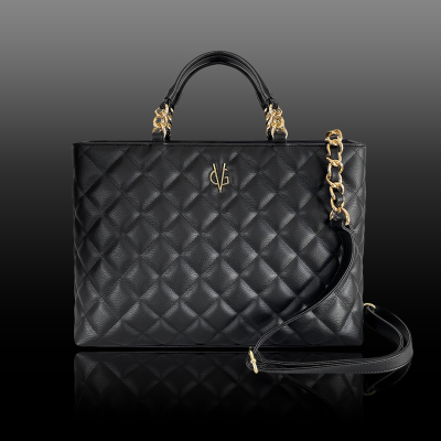 VG Large black quilted bag