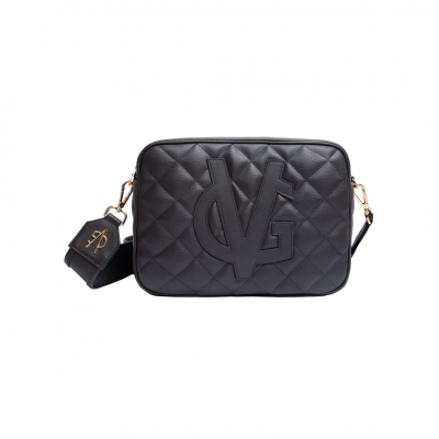 VG grand sac à bandoulière matelassé noir